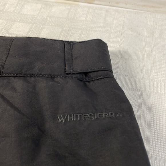White Sierra Insulated Snow Pants Women Large Black Zip Pockets Adjustable Waist - Picture 9 of 14